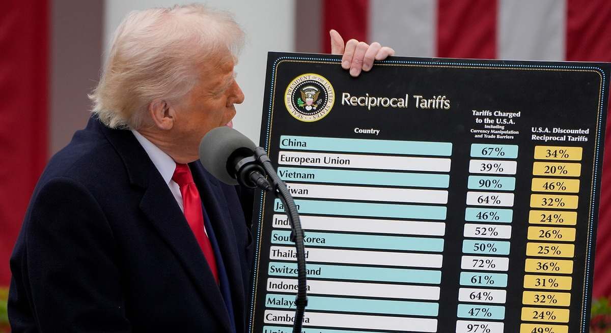 Trump lanza un ataque mundial de aranceles con más de 50 países afectados: 20% a la UE y 34% a China