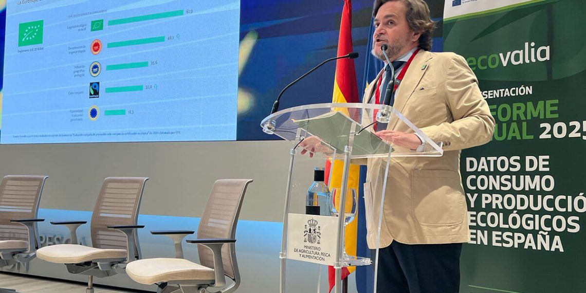 La producción ecológica en España crece un 47,9% y supera los 4,9 millones de toneladas