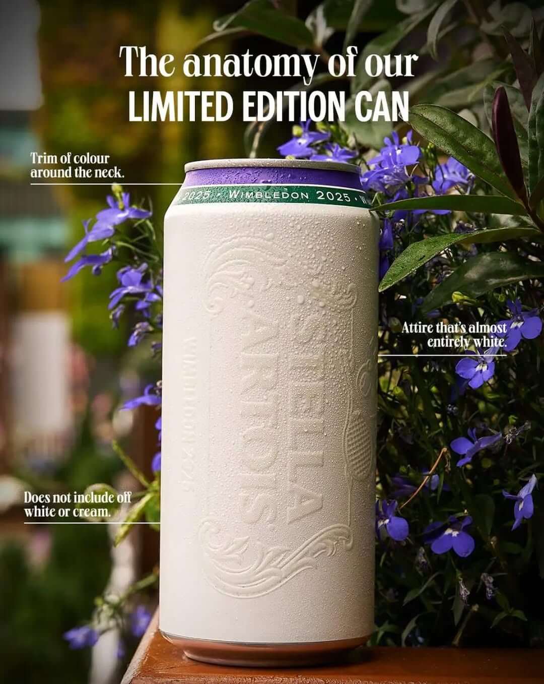 Stella Artois lanza una edición blanca de su lata para alinearse con el código de vestimenta en Wimbledon