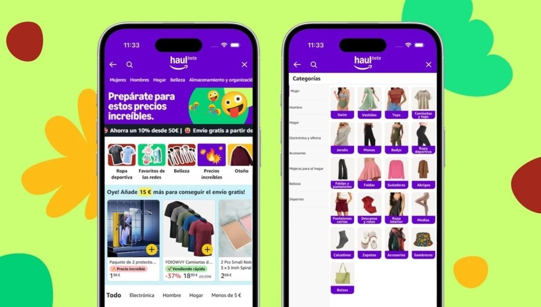 Amazon lanza Haul en España, su tienda low cost para competir con Shein, Temu y AliExpress