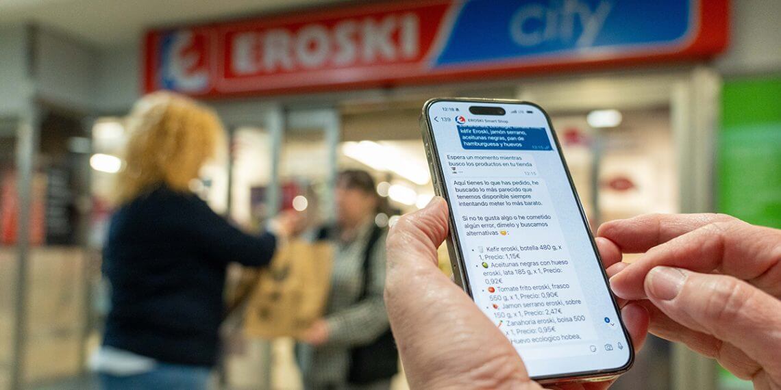 Eroski innova con el lanzamiento de la compra por WhatsApp con IA y entrega ultrarrápida
