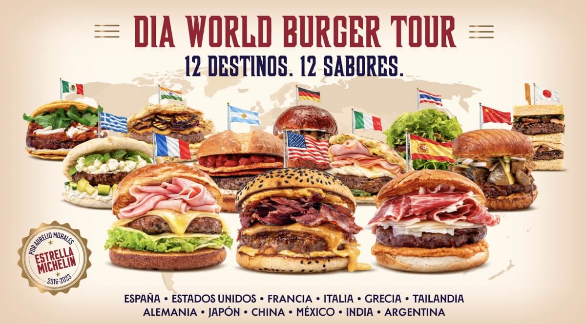 Dia acerca la experiencia gastronómica al súper de barrio con hamburguesas firmadas por un chef Estrella Michelin