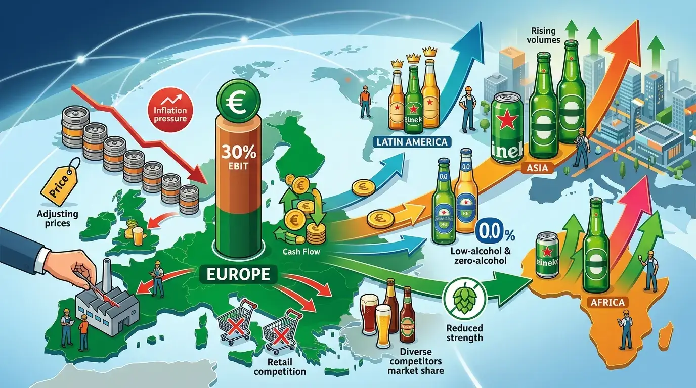 Heineken mete la tijera en Europa para financiar su crecimiento: Asia, África y Latinoamérica ganan peso